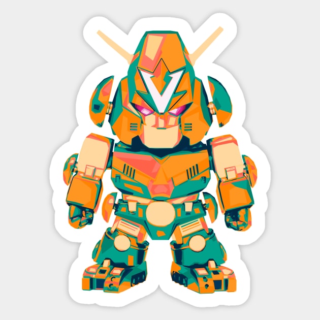 Combattler V Sticker by Bajingseng